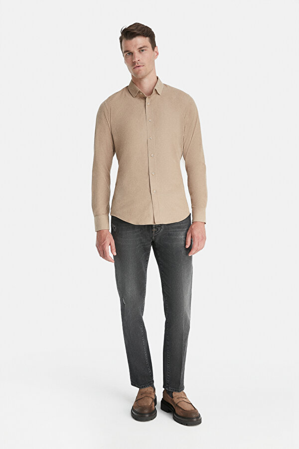 COMFORT BEIGE CORDED SHIRT