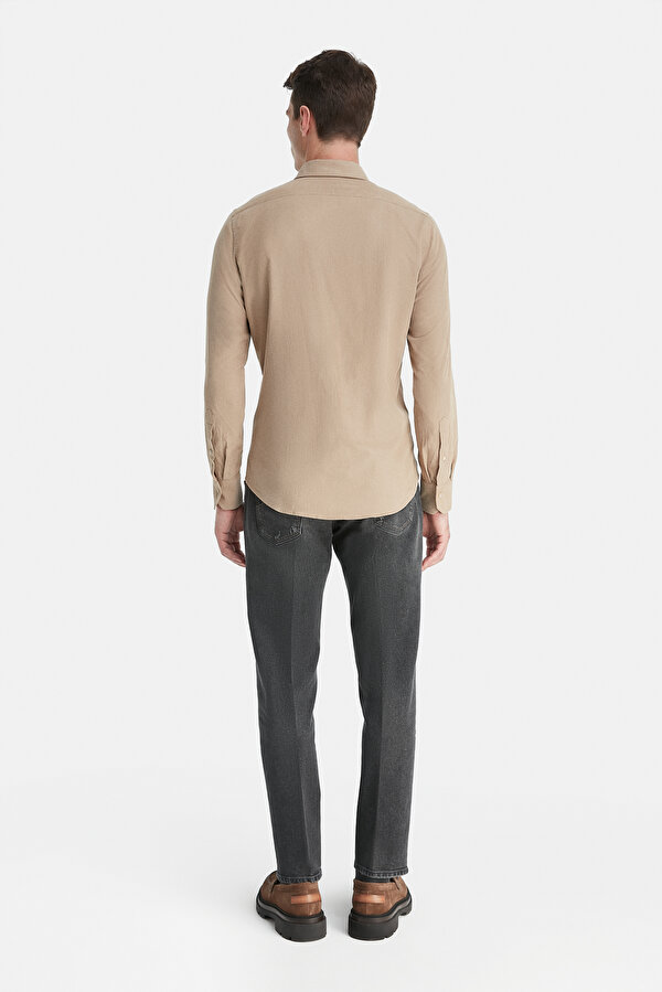 COMFORT BEIGE CORDED SHIRT 2