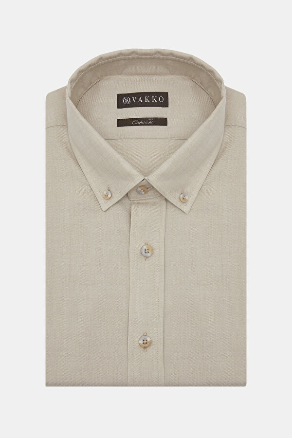 COMFORT BEIGE TWILL SHIRT