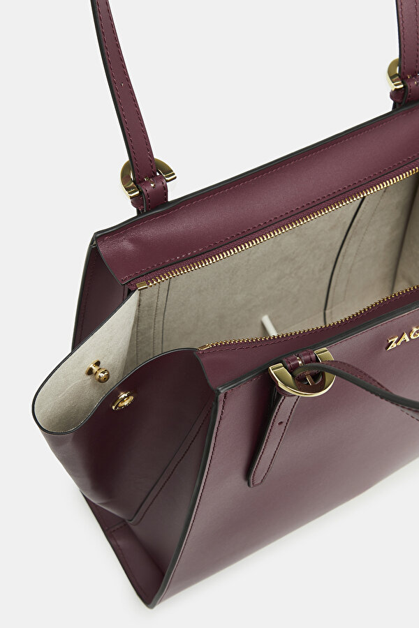 MAROON LEATHER BAG 6