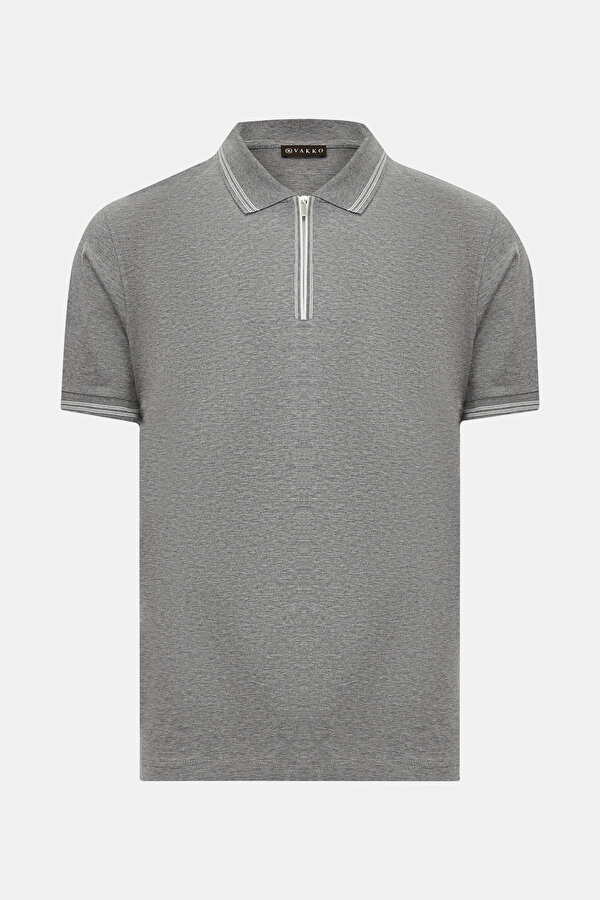 GRİ POLO YAKA T-SHIRT