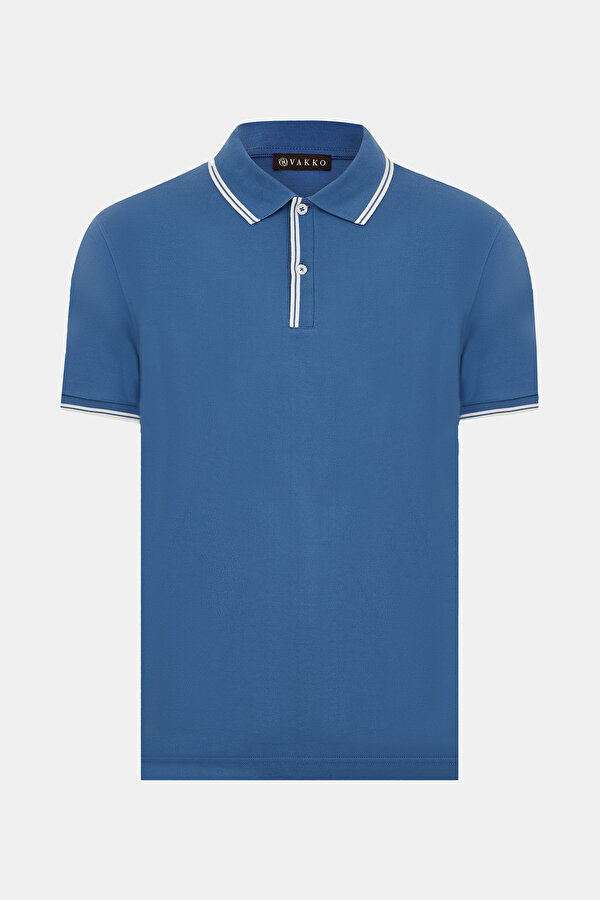 MAVI POLO YAKA T-SHIRT