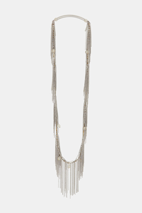 SILVER JEWELLED NECKLACE
