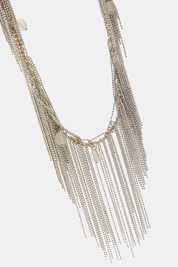 SILVER JEWELLED NECKLACE 2