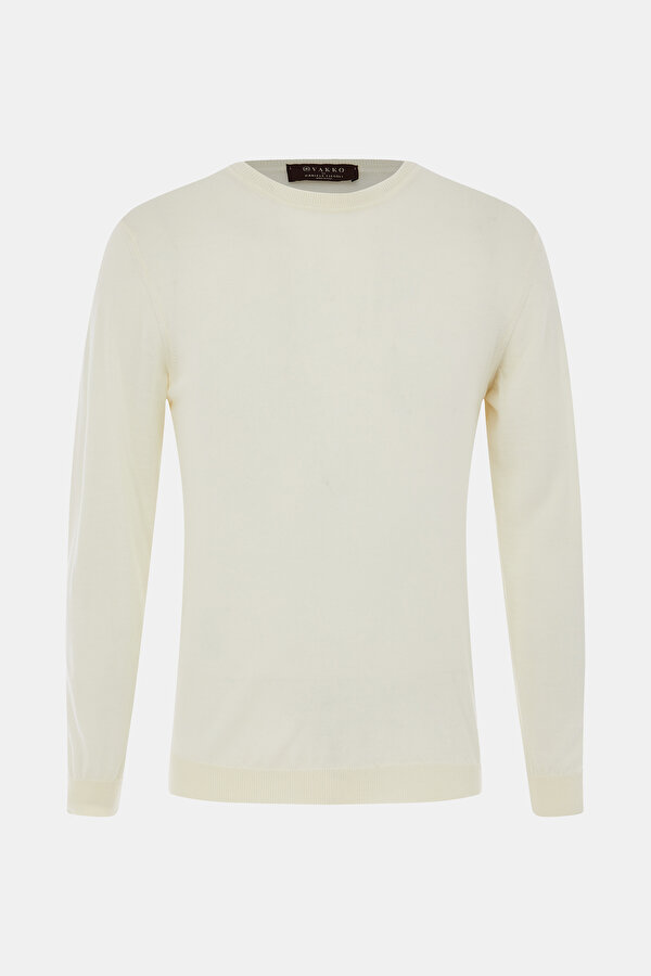 ECRU WOOL TRICOT JERSEY