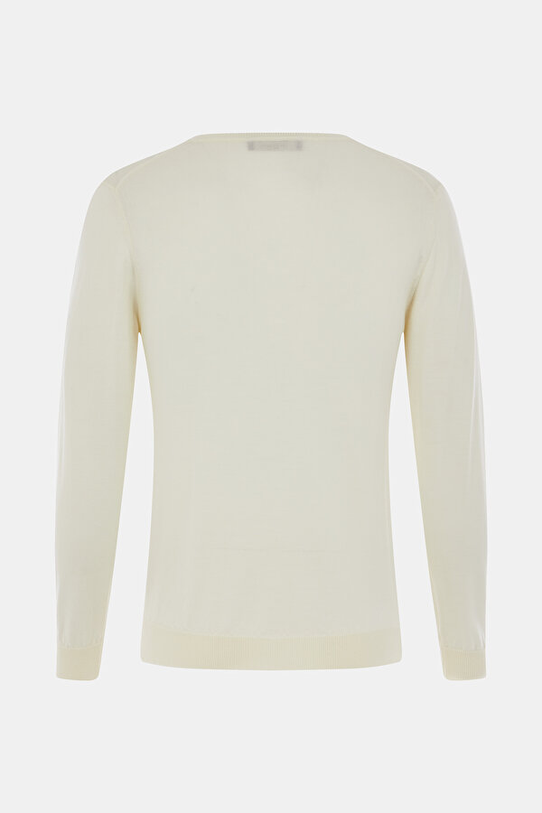 ECRU WOOL TRICOT JERSEY 2
