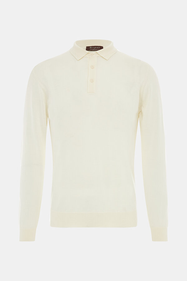 BEIGE WOOL TRICOT JERSEY