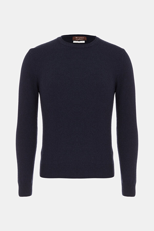 NAVY BLUE CASHMERE TRICOT JERSEY