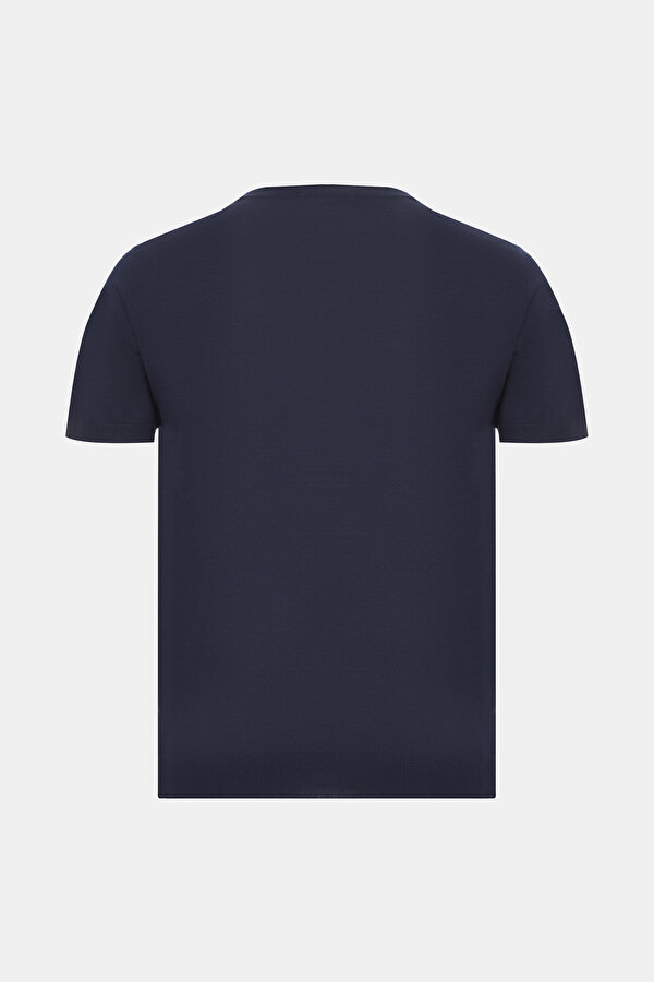 NAVY BLUE WOOL/SILK TRICOT JERSEY 2