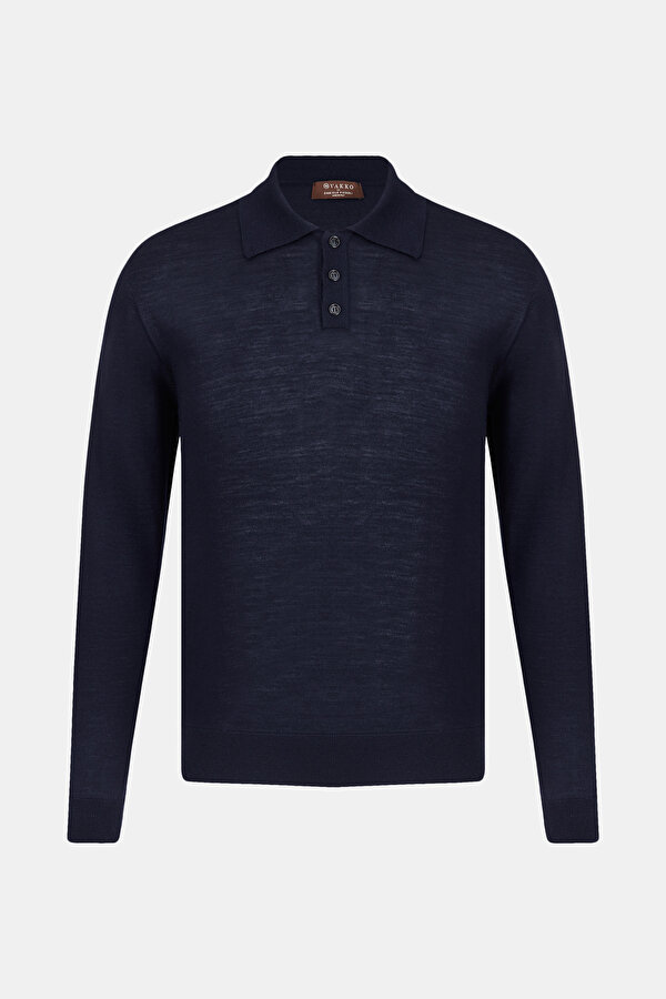 LACİVERT POLO YAKA TRİKO