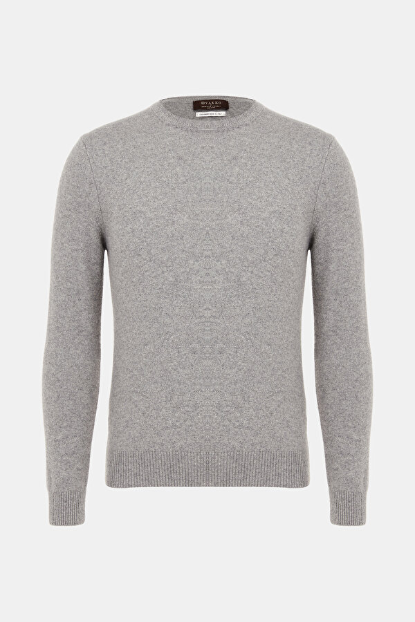 GREY CASHMERE TRICOT JERSEY