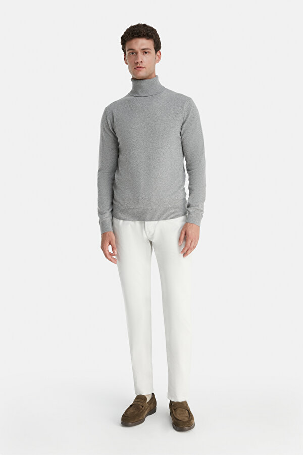 GREY CASHMERE TRICOT JERSEY