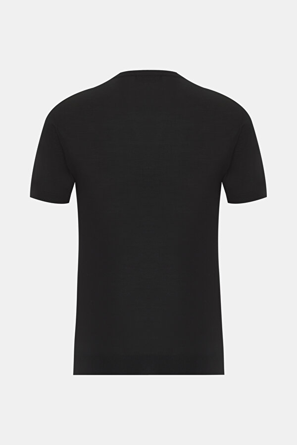 BLACK WOOL/SILK TRICOT JERSEY 2