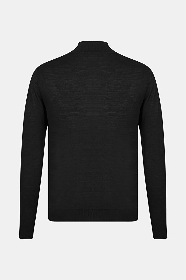 BLACK WOOL/SILK TRICOT JERSEY 2