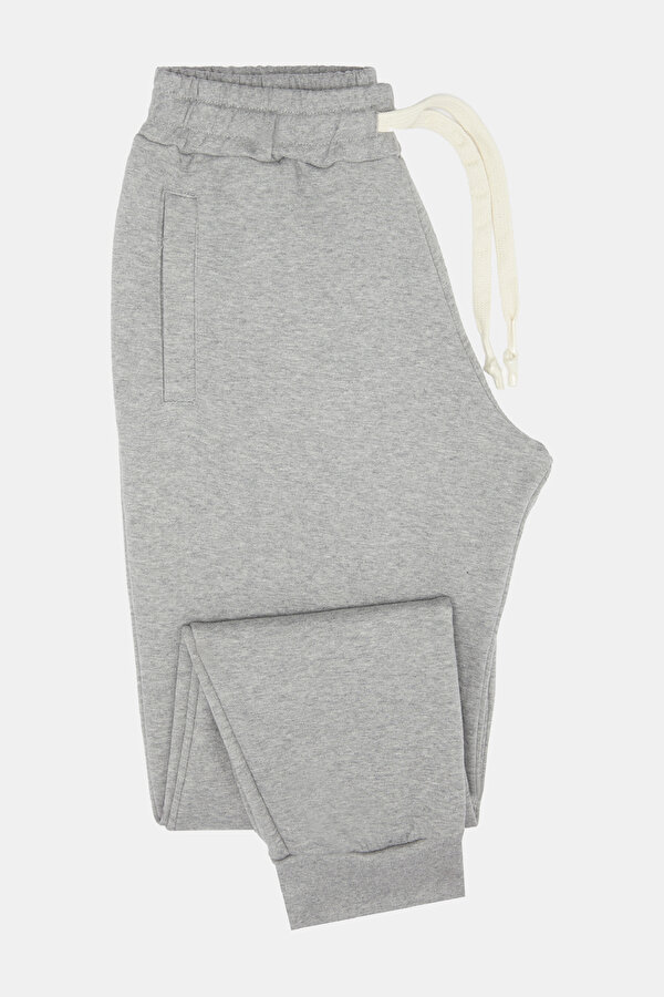GRAY MELANGE SPORTS TROUSERS