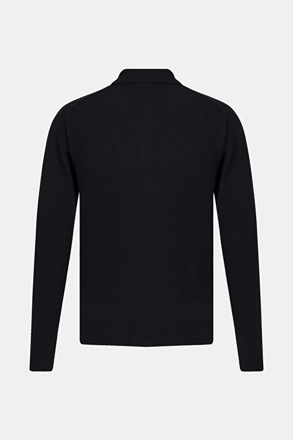 BLACK WOOL/CASHMERE TRICOT JERSEY 2