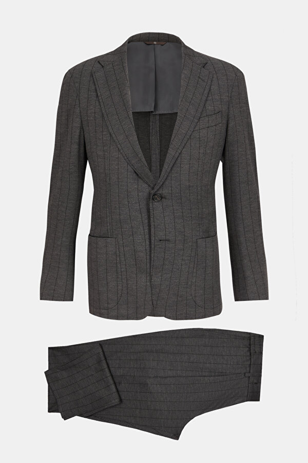 DARK GREY WOOL/POLYAMIDE SUIT