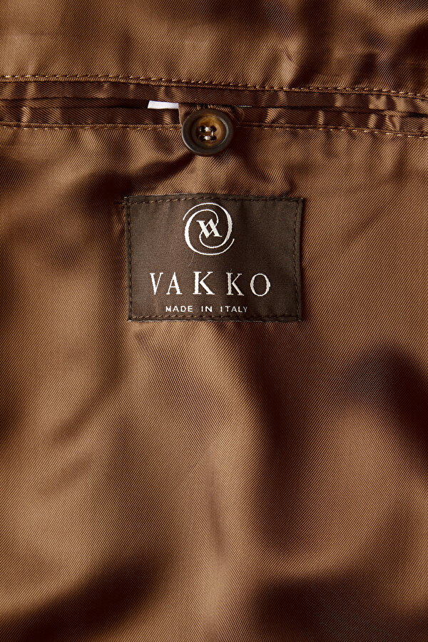 BEIGE BUTTONED WOOL/POLYAMIDE JACKET 11