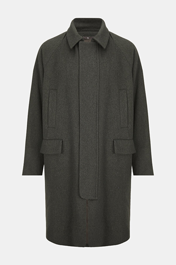 DARK GREEN WOOL TOPCOAT 2