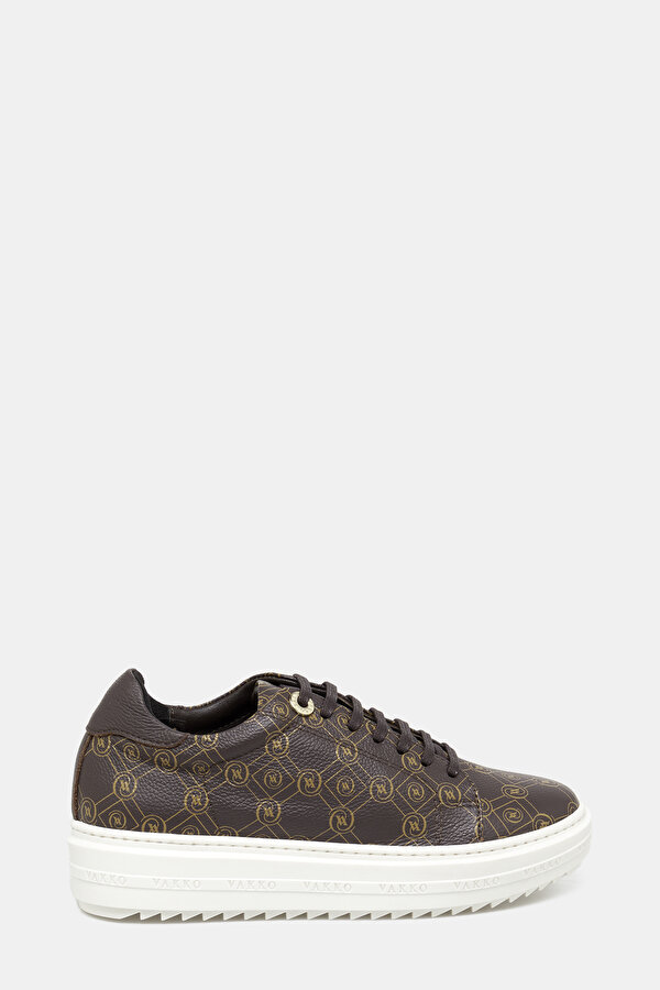BEIGE MONOGRAM LEATHER SHOE