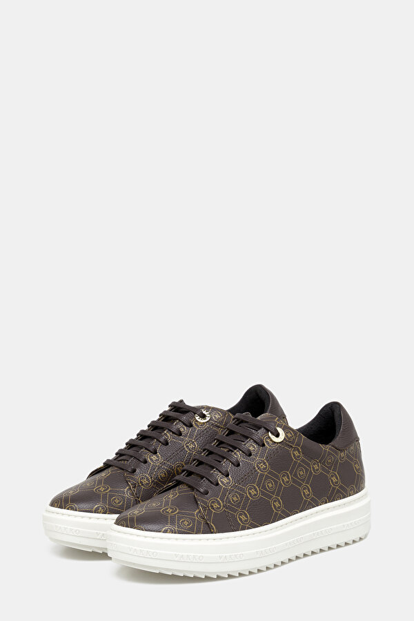 BEIGE MONOGRAM LEATHER SHOE 2