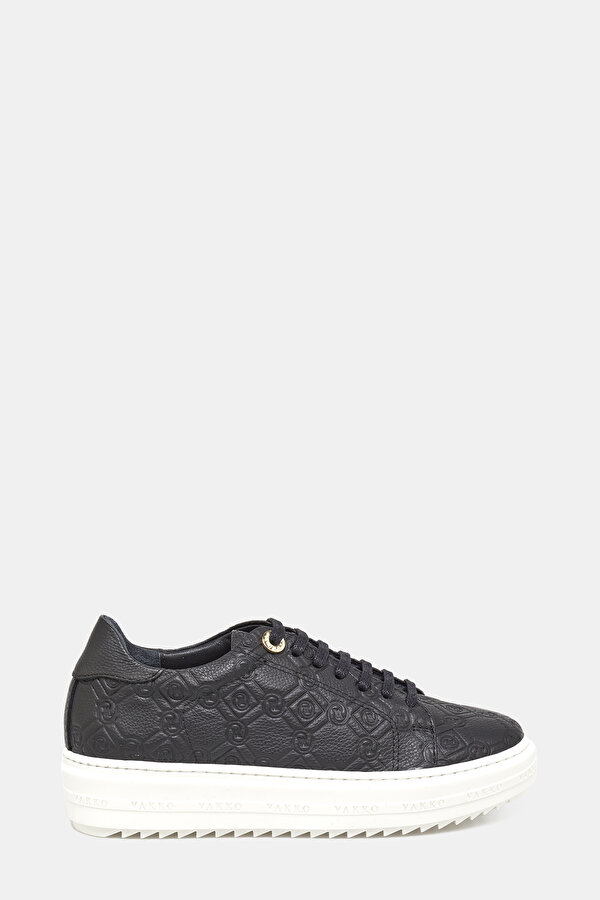 BLACK MONOGRAM LEATHER SHOE