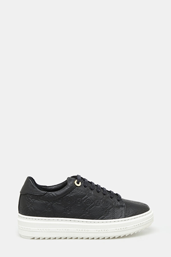 BLACK MONOGRAM LEATHER SHOE