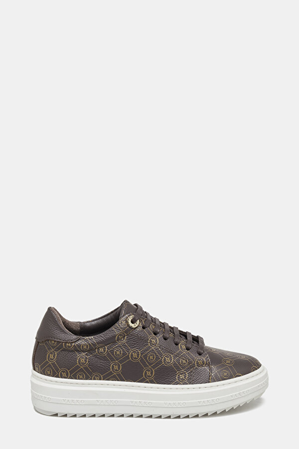 BEIGE MONOGRAM LEATHER SHOE
