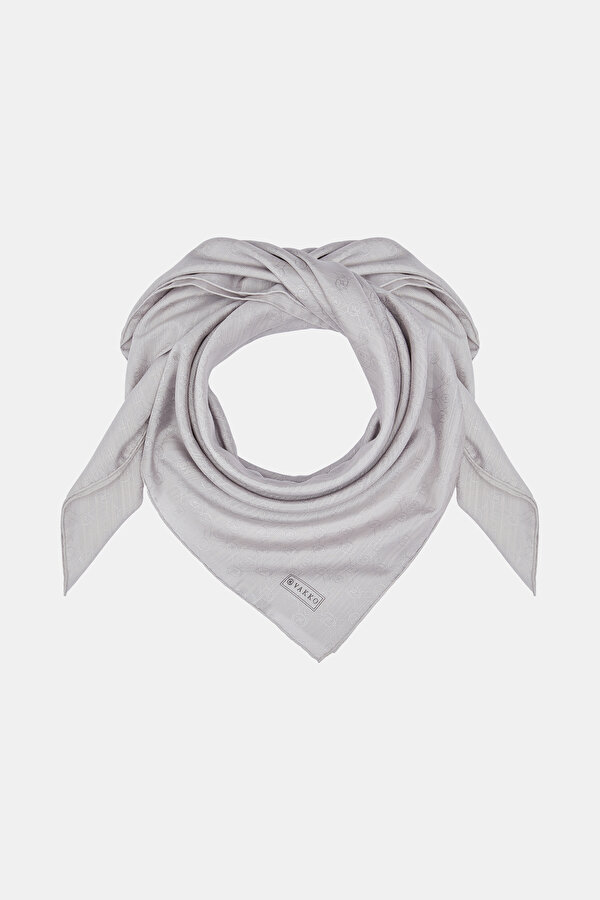 GREY COTTON/SILK SCARF 2