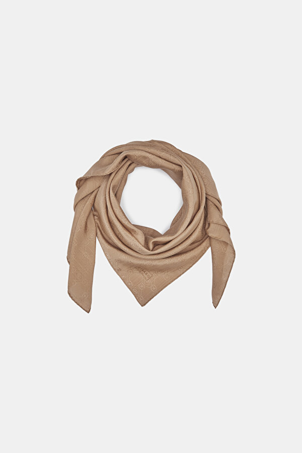 CAMEL COTTON/SILK SCARF 2