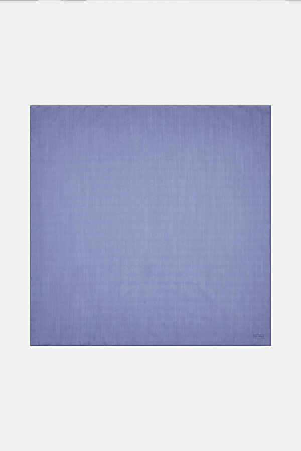 BLUE COTTON/SILK SCARF