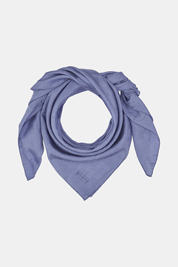 BLUE COTTON/SILK SCARF 2
