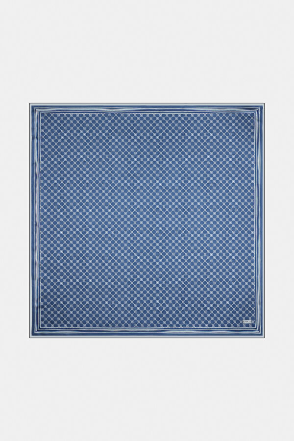 MONOGRAM DESENLİ TWILL EŞARP