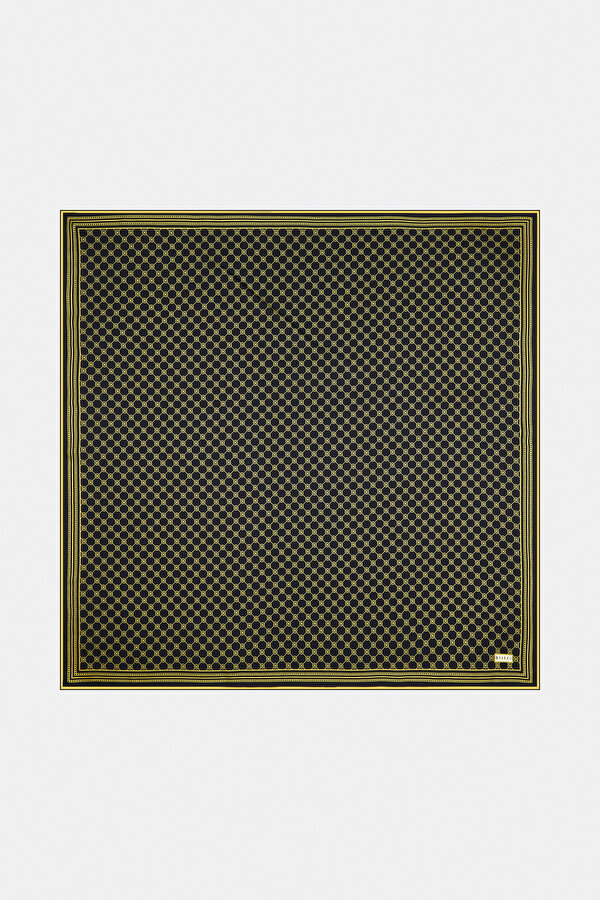 MONOGRAM DESENLİ TWILL EŞARP