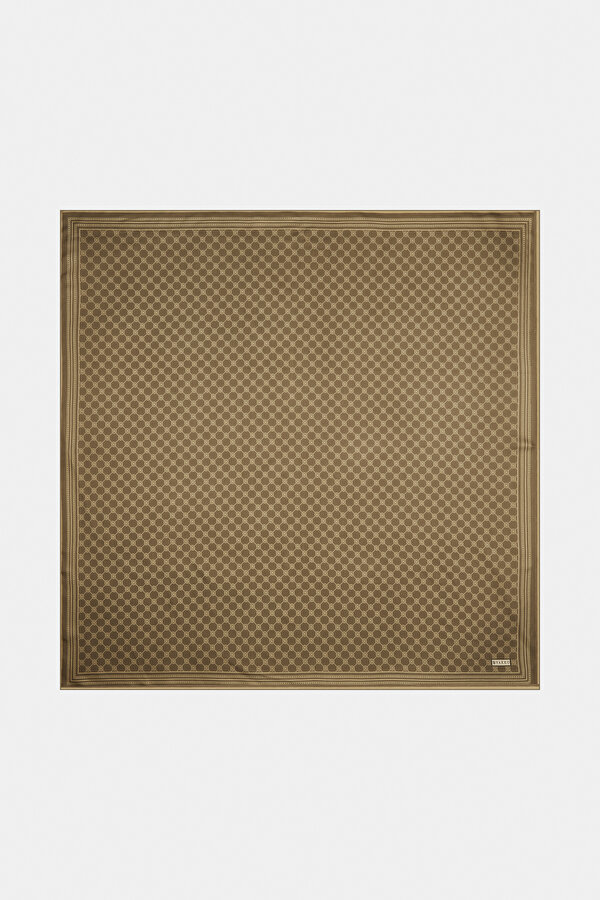 MONOGRAM DESENLİ TWILL EŞARP