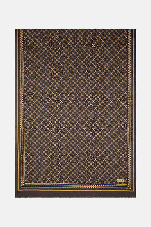 MONOGRAM TWILL SHAWL