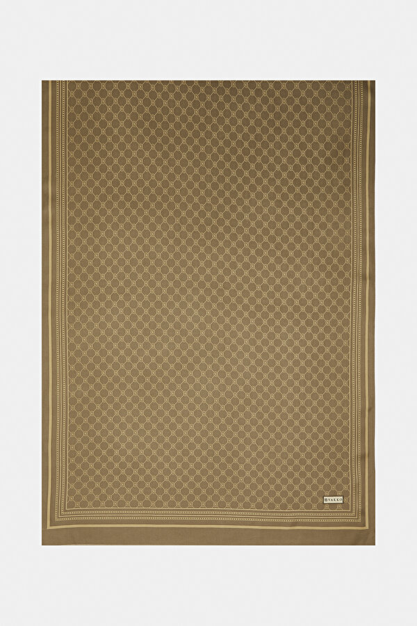 MONOGRAM DESENLİ İPEK ŞAL