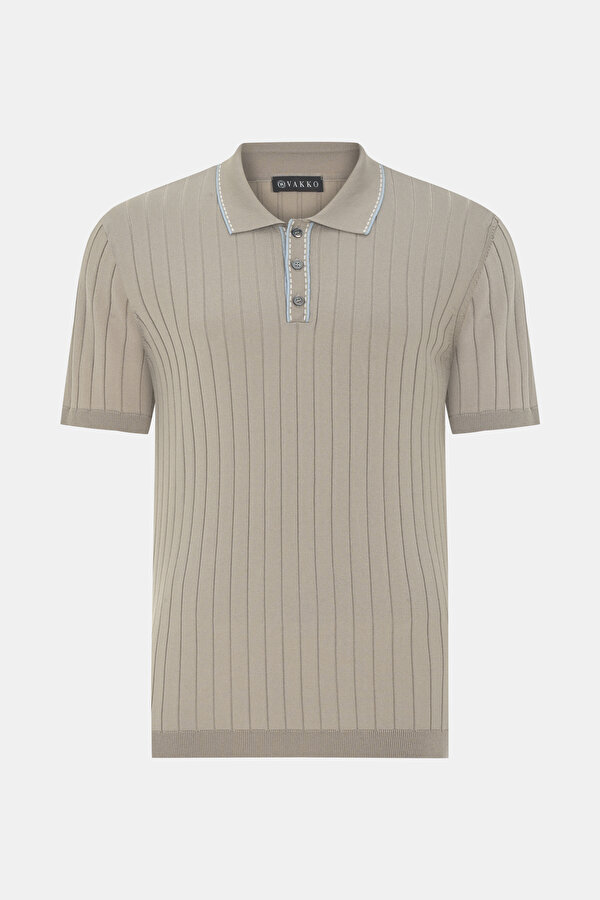 BEJ POLO YAKA TRİKO