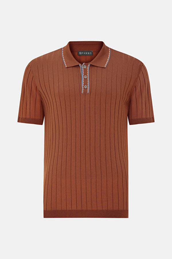 KİREMİT POLO YAKA TRİKO