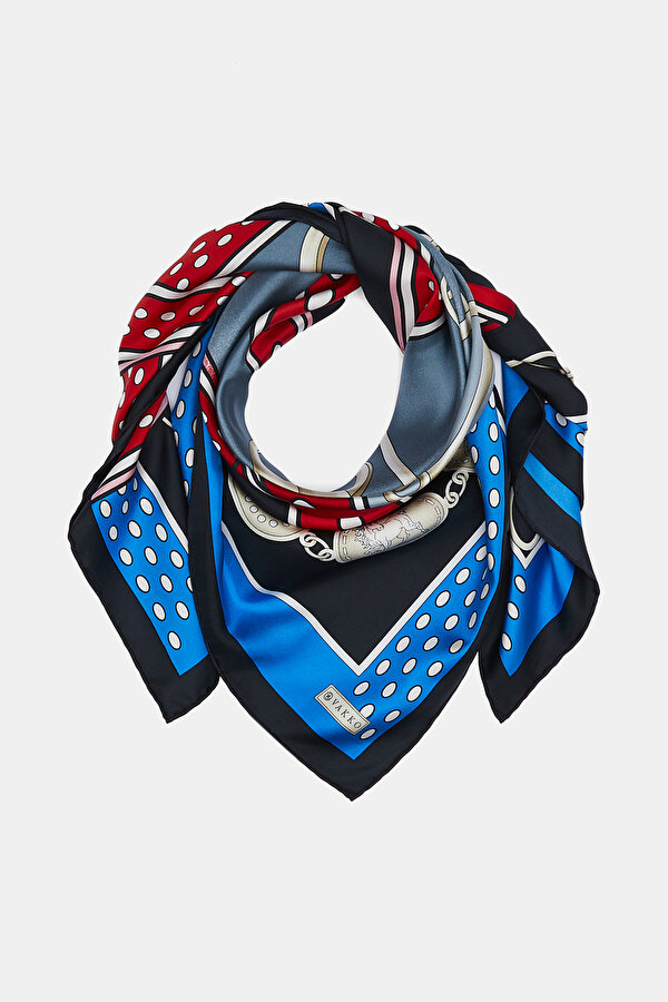 ANTHRACITE OBJECT DESIGN TWILL SCARF 2