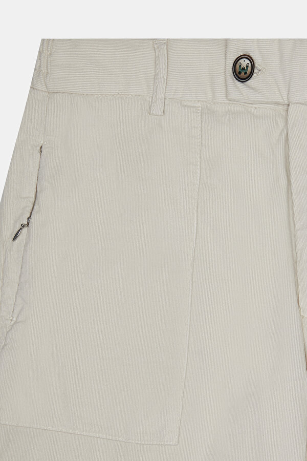 CREAM CORDED TROUSERS 7