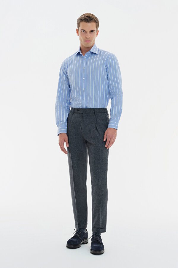 ANTHRACITE MELANGE TROUSERS