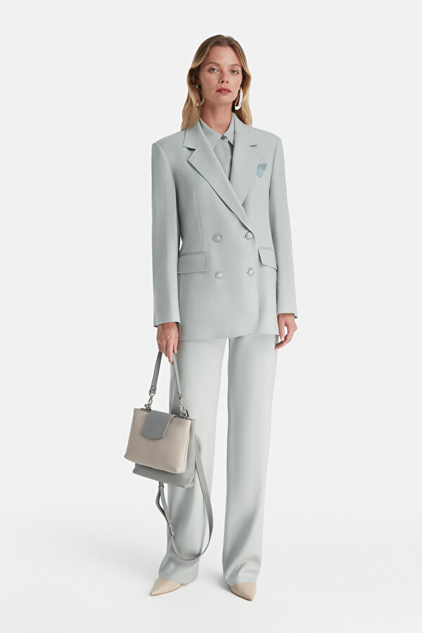 MİNT SURPLICE NECKLINE (CROSS-OVER NECKLINE) JACKET