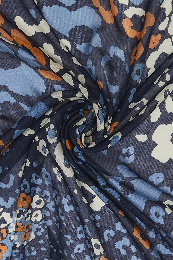 NAVY BLUE CASHMERE/SILK SHAWL 2