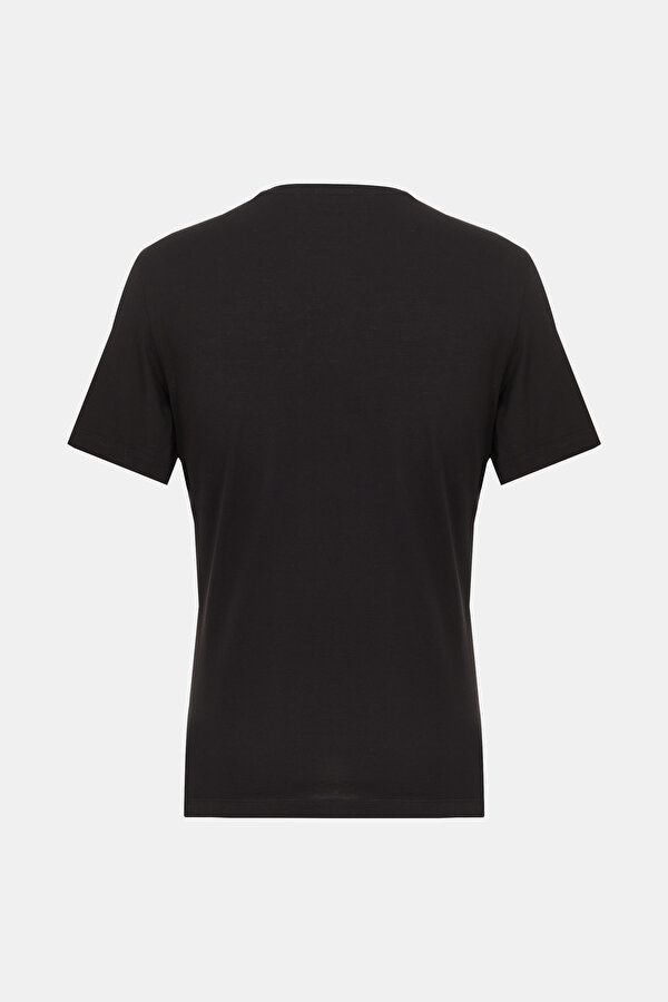 SIYAH O YAKA KISA KOLLU T-SHIRT 2