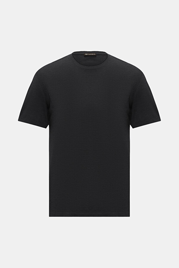 SİYAH O YAKA KISA KOLLU T-SHIRT
