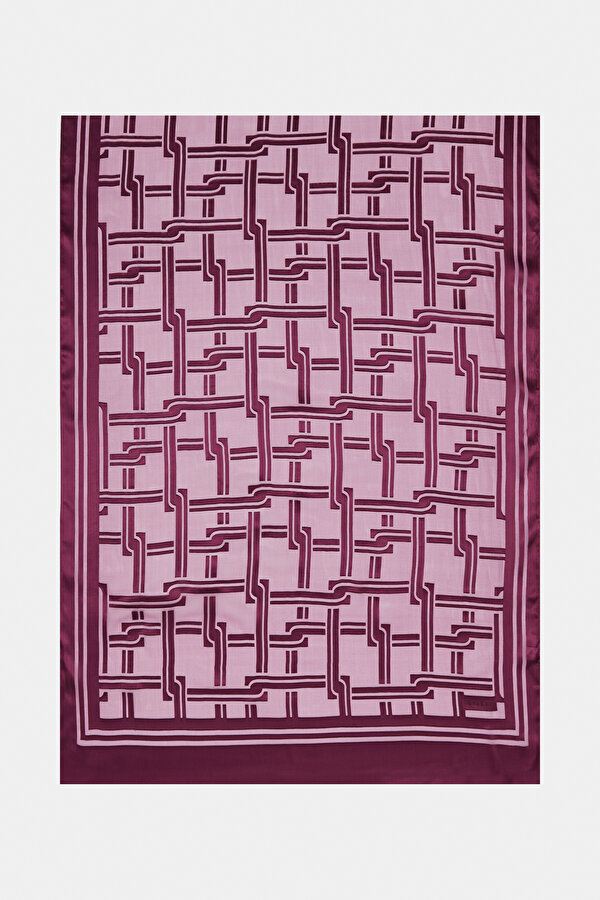 DAMSON SATIN STRIPED SILK FABRICS SHAWL