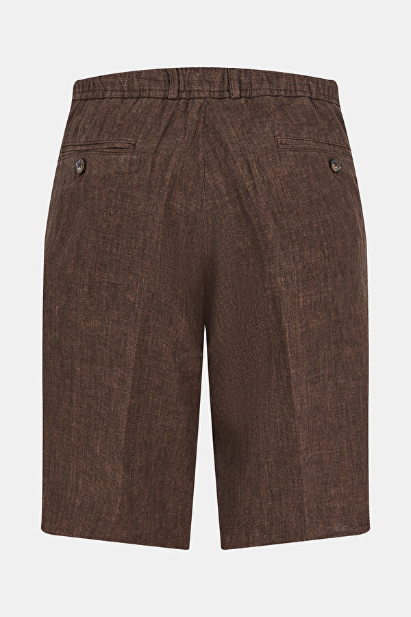BROWN LINEN BERMUDA 2