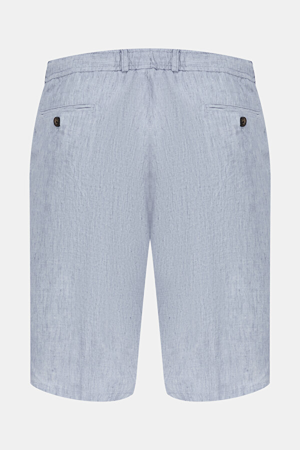 BLUE LINEN BERMUDA 2