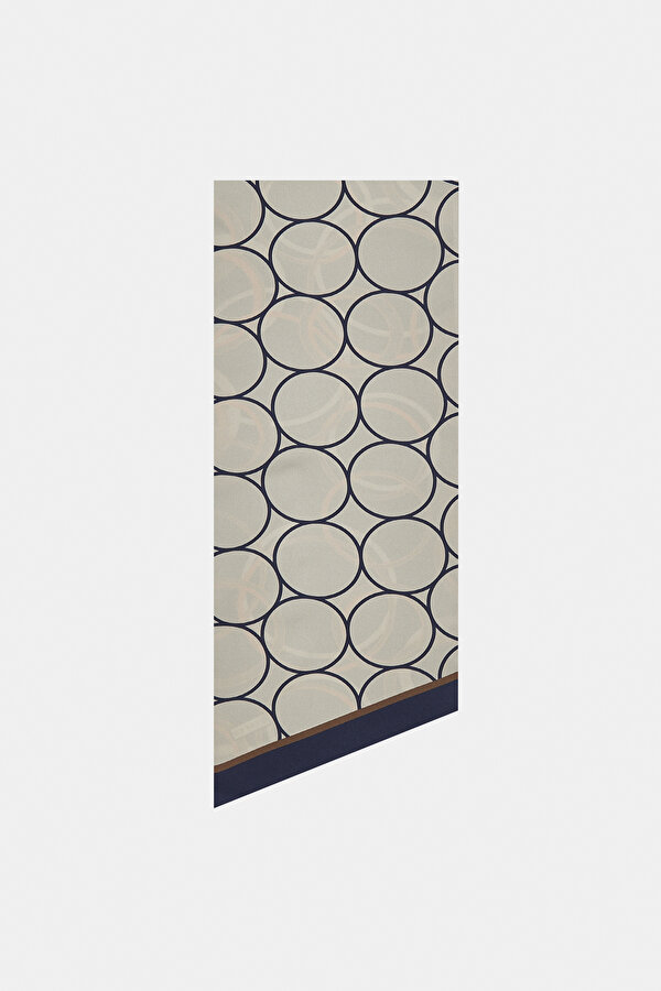 GEOMETRİK DESENLİ İPEK FULAR 2